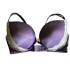 Victoria's Secret Very Sexy Pushup Bra Lace Accent 36DD Purple #161L